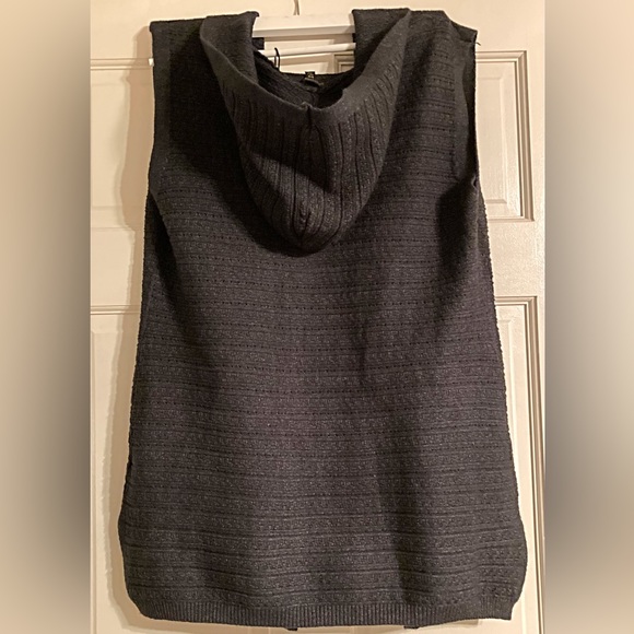 Coco + Carmen Hooded Sweater Vest S/M Pockets - Picture 2 of 6
